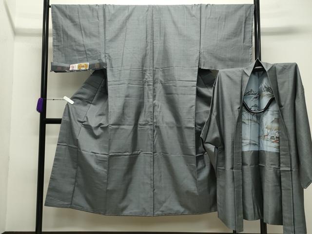 平和屋着物○男性 本場大島紬 アンサンブル 100亀甲 総詰め みなみ紬