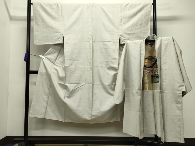 平和屋着物●男性　本場大島紬　アンサンブル　白大島　100亀甲　総詰め　正絹　逸品　CABC8037gh 25,054円