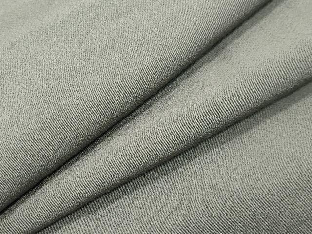 平和屋着物●上質な色無地　鼠色　正絹　逸品　CABC8070gh
