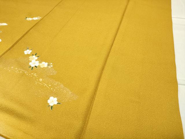 平和屋着物●訪問着　鈴　飛鶴花文　暈し染め　金彩　正絹　逸品　未使用　CABC8175gh_4