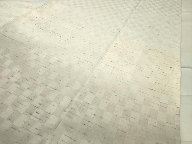 平和屋着物●訪問着　ぜんまい紬　市松霞文　正絹　逸品　CABC8221gh_4