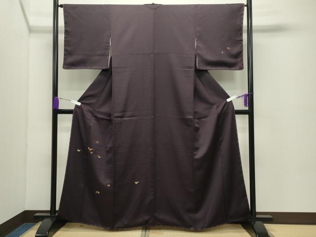 平和屋着物●訪問着　総刺繍　蔦の葉文　金糸　反端付き　正絹　逸品　未使用　CABC8252gh 平和屋着物○訪問着 総刺繍 蔦の葉文 金糸 反端付き 正絹 逸品 未使用