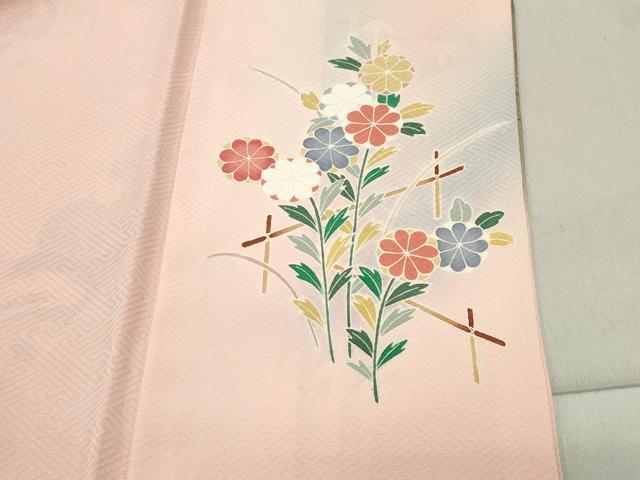 平和屋着物●訪問着　雪芝花文　暈し染め　金彩　正絹　逸品　CABC8294gh_7
