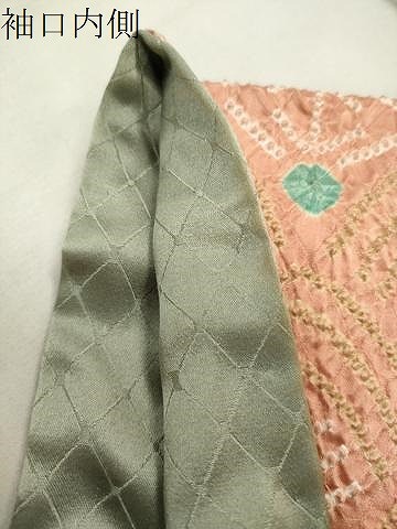 平和屋着物●訪問着　総絞り　孔雀羽文　暈し染め　正絹　逸品　CABC8354gh_8