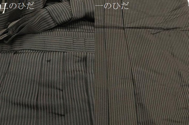 平和屋着物●男性　馬乗り袴　縞　正絹　逸品　未使用　CABC8396gh_7