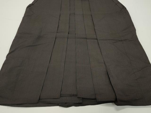 平和屋着物●男性　馬乗り袴　縞　正絹　逸品　未使用　CABC8396gh_2