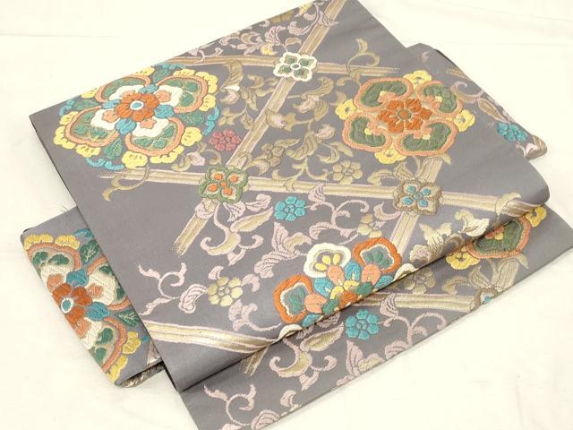 平和屋着物●つけ帯　唐織　唐草文　金糸　正絹　逸品　CABC8405dy_1