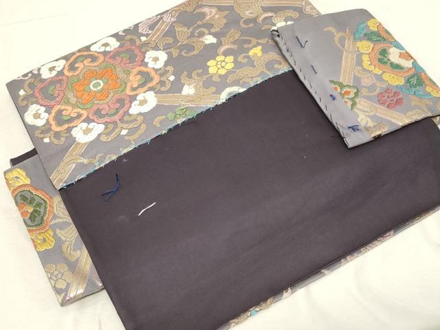 平和屋着物●つけ帯　唐織　唐草文　金糸　正絹　逸品　CABC8405dy_7