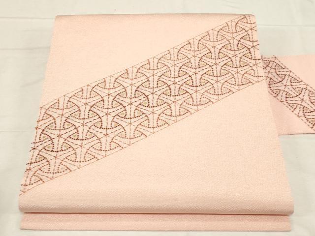 平和屋着物●九寸名古屋帯　辻が花　鬼しぼ縮緬　逸品　CABC8445dy 平和屋本店□極上 浦野理一 金彩友禅 九寸名古屋帯 辻が花 箔手描本染