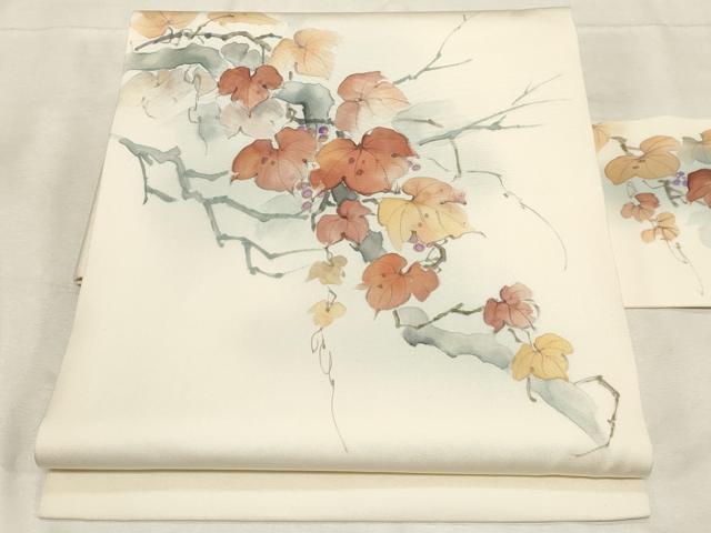 平和屋着物●六通柄袋帯　紬地　丸間道　正絹　逸品　DABB3190cm 平和屋着物○六通柄袋帯 紬地 丸間道 正絹 逸品 DABB3190cm 【公式通販】