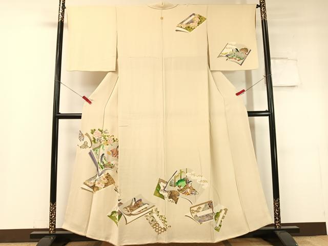 平和屋着物●訪問着　十二単　金彩　鬼しぼ縮緬　正絹　逸品　CABC9618vp