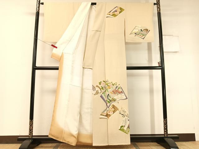 平和屋着物●訪問着　十二単　金彩　鬼しぼ縮緬　正絹　逸品　CABC9618vp_1