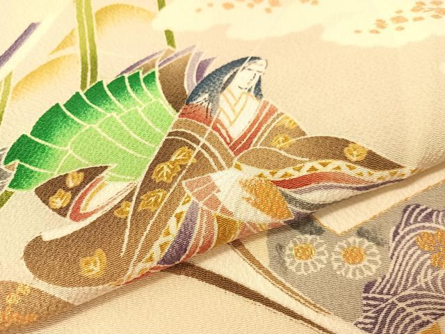 平和屋着物●訪問着　十二単　金彩　鬼しぼ縮緬　正絹　逸品　CABC9618vp_5