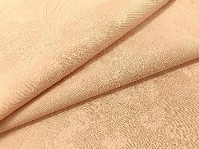 平和屋着物●上質な色無地　菊花地紋　雄黄色　正絹　逸品　CABC9635vp 平和屋着物○上質な色無地 菊花地紋 雄黄色 正絹 逸品 CABC9635vpの