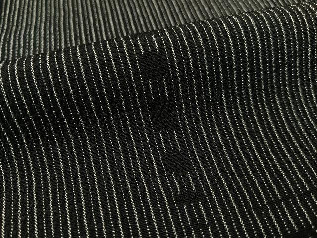 平和屋着物●本塩沢　吉祥文　黒地　正絹　逸品　未使用　CABC9650vp_5