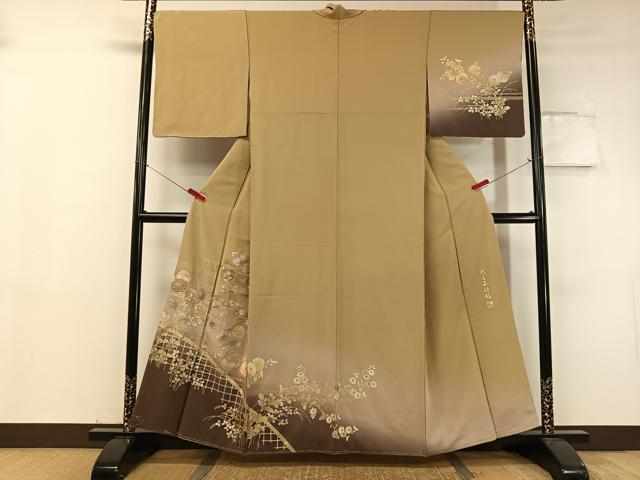 平和屋着物●金彩友禅　卓越技能者・名工・和田光正　訪問着　光正高蒔絵　暈し染め　正絹　逸品　未使用　CABC9699vp