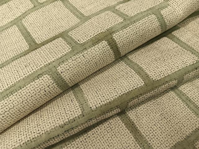 平和屋着物●本場結城紬　重要無形文化財　80亀甲　横段文　正絹　逸品　CABC9791vp