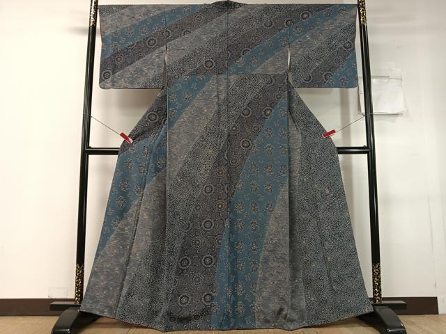平和屋着物●伝統工芸士　小林文次郎　訪問着　更紗文　正絹　逸品　AABH5391ph 平和屋着物○伝統工芸士 小林文次郎 訪問着 更紗文 正絹 逸品