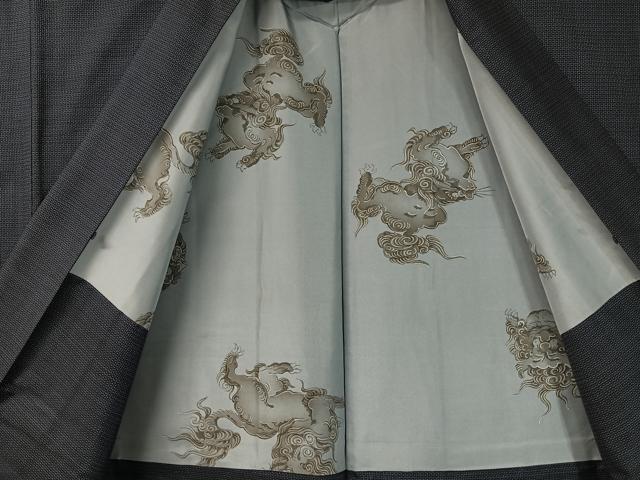平和屋着物●男性　本場大島紬　アンサンブル　100亀甲　総詰め　正絹　逸品　CABC9871vp_5