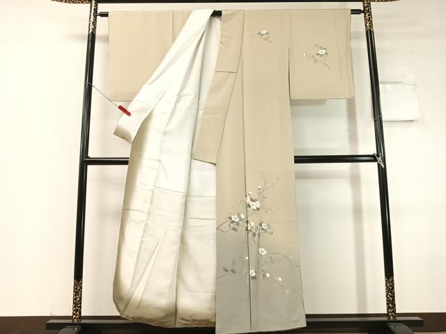 平和屋着物●訪問着　友禅　作家物　枝椿　暈し染め　正絹　逸品　CABC9902vp_1
