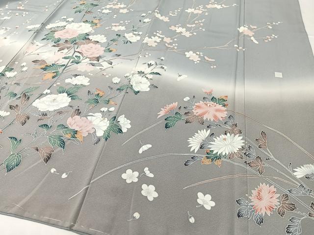 平和屋着物●訪問着　友禅　草花文　暈し染め　正絹　逸品　未使用　CABC9968vp_3