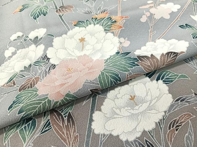 平和屋着物●訪問着　友禅　草花文　暈し染め　正絹　逸品　未使用　CABC9968vp_5