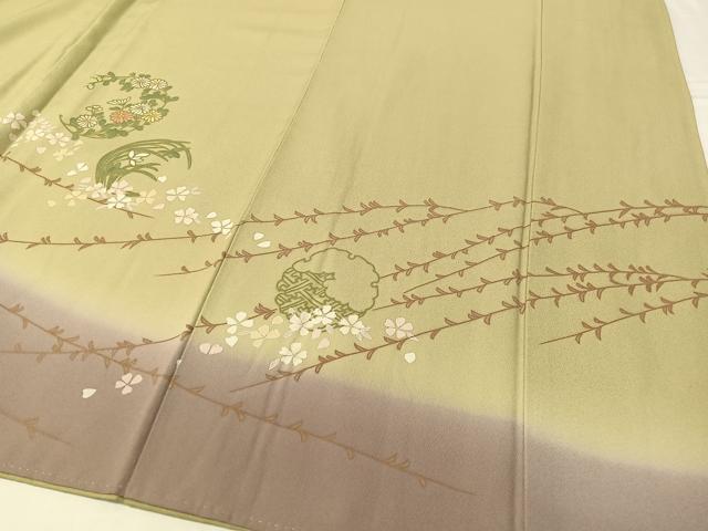 平和屋着物●訪問着　草花丸文　暈し染め　正絹　逸品　CABC9979vp_3