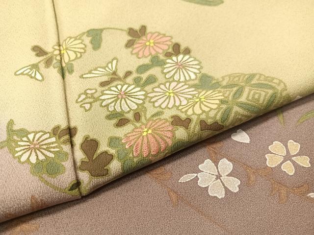 平和屋着物●訪問着　草花丸文　暈し染め　正絹　逸品　CABC9979vp_5