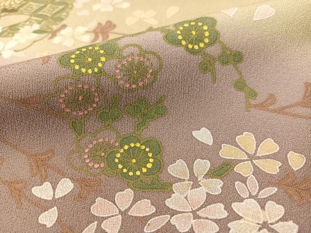 平和屋着物●訪問着　草花丸文　暈し染め　正絹　逸品　CABC9979vp_6