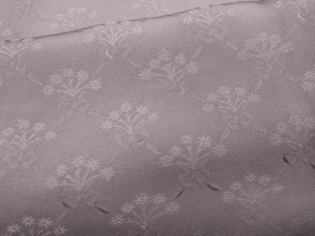 平和屋着物●上質な色無地　花束地紋　紅藤色　正絹　逸品　CABD0025ut