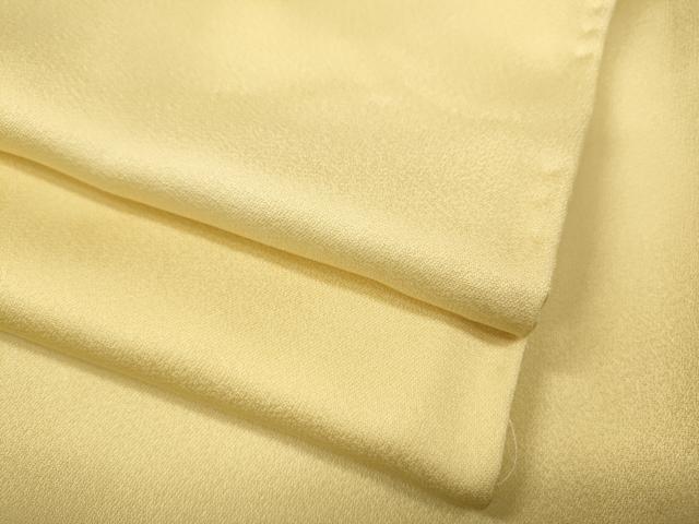 平和屋着物●上質な色無地　淡黄色　正絹　逸品　未使用　CABD0076ut