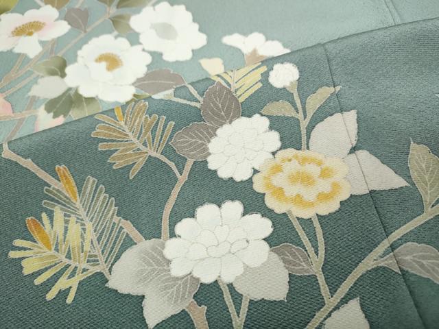 平和屋着物●訪問着　友禅　枝花文　暈し染め　正絹　逸品　CABD0109ut 平和屋着物○訪問着 友禅 枝花文 暈し染め 正絹 逸品 CABD0109ut
