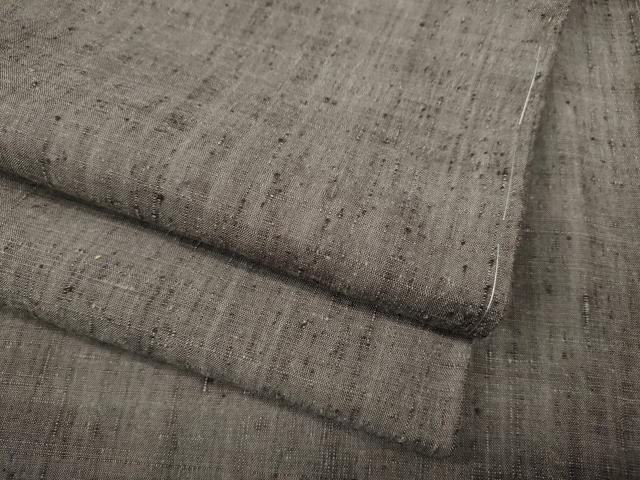 平和屋着物●男性　紬　江戸鼠色　正絹　逸品　未使用　CABD0177ut