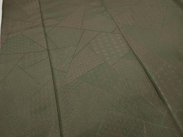 平和屋着物●上質なお召　切嵌吉祥文　正絹　逸品　CABD0186ut_3