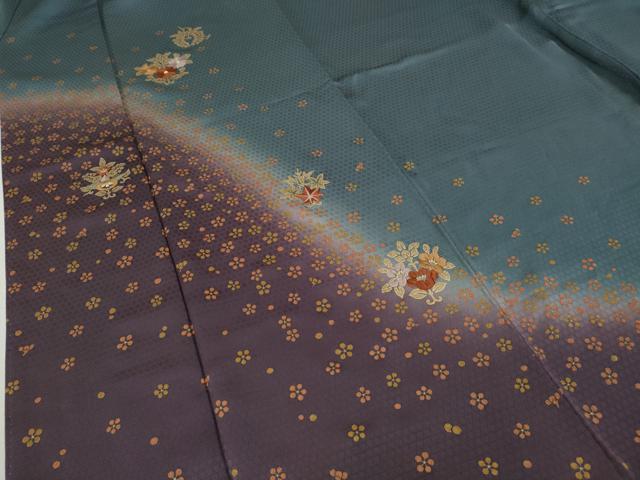 平和屋着物●訪問着　刺繍　吉祥舞花文　暈し染め　金彩　正絹　逸品　CABD0201ut_3