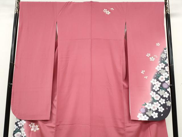 平和屋着物●豪華振袖　刺繍　舞桜文　暈し染め　金彩　正絹　逸品　CABD0223ut_2