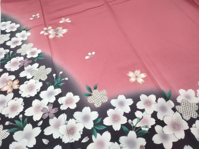 平和屋着物●豪華振袖　刺繍　舞桜文　暈し染め　金彩　正絹　逸品　CABD0223ut_5