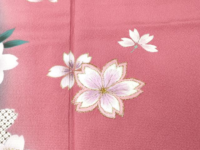 平和屋着物●豪華振袖　刺繍　舞桜文　暈し染め　金彩　正絹　逸品　CABD0223ut_4