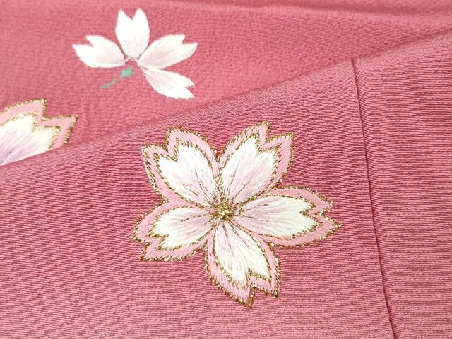 平和屋着物●豪華振袖　刺繍　舞桜文　暈し染め　金彩　正絹　逸品　CABD0223ut_7