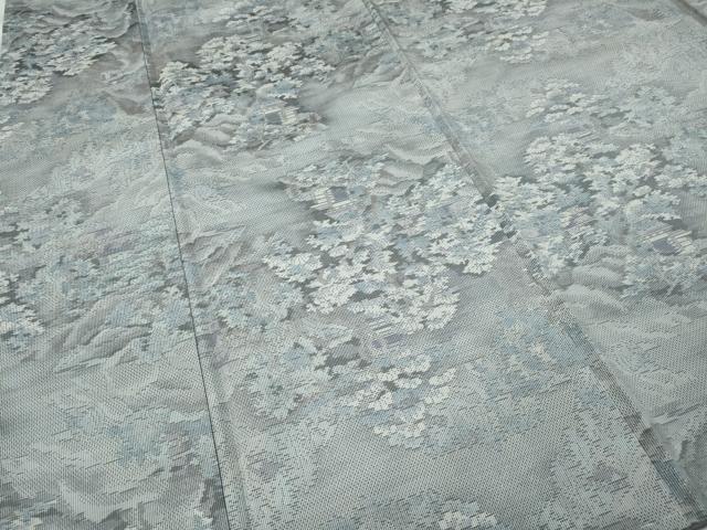 平和屋着物●都喜ヱ門　本場大島紬　白大島　7マルキ　風景草木文　総絣　藤絹織物謹製　正絹　逸品　CABD0245ut_3