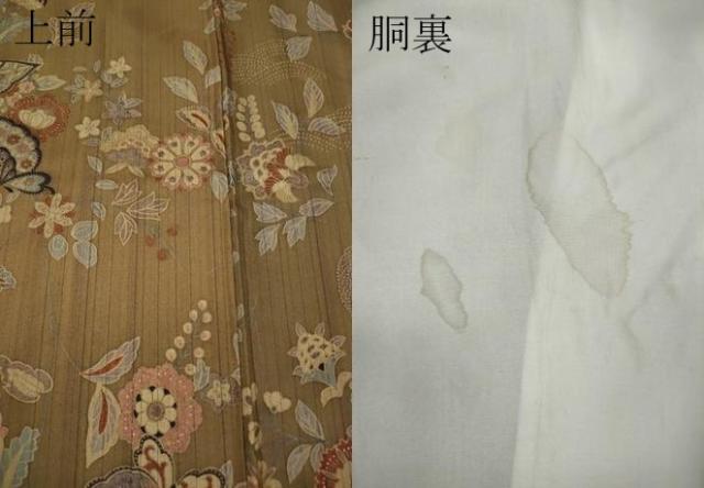 平和屋着物●訪問着　本場染大島紬　更紗花蝶文　正絹　逸品　CABD0260ut_7