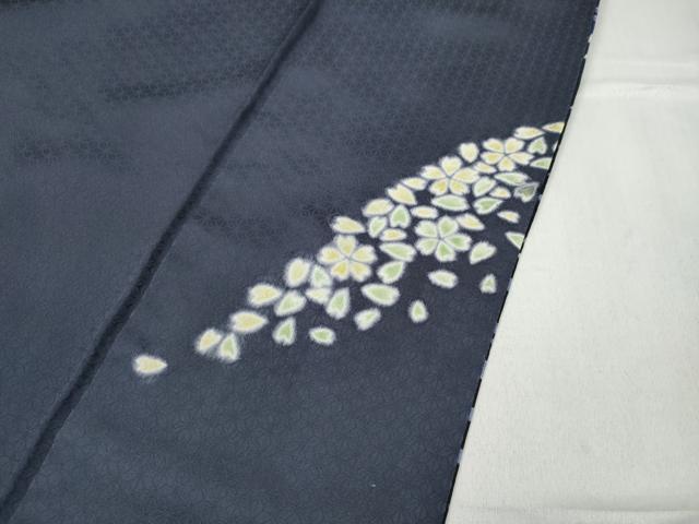平和屋着物●訪問着　絞り　立波舞花文　暈し染め　正絹　逸品　未使用　CABD0304ut_7