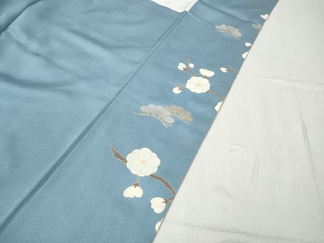 平和屋着物●訪問着　駒刺繍　立波草花文　暈し染め　金彩　高島屋扱い　正絹　逸品　CABD0306ut_7