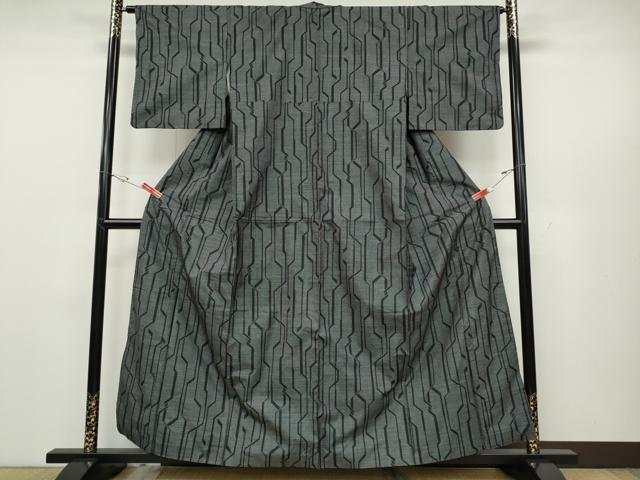 平和屋着物●本場大島紬　7マルキ　吉祥文　正絹　逸品　CABD0344ut_1