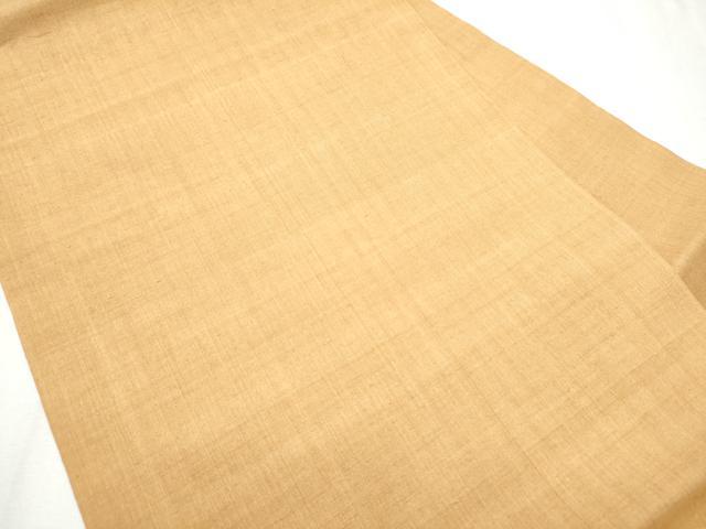 平和屋着物＊夏物　九寸名古屋帯　結城紬　柳につばめ　銀彩　証紙付き　正絹　逸品　DABB3993cm 平和屋着物○本場結城紬 重要無形文化財 九寸名古屋帯 小麦色 証紙付き
