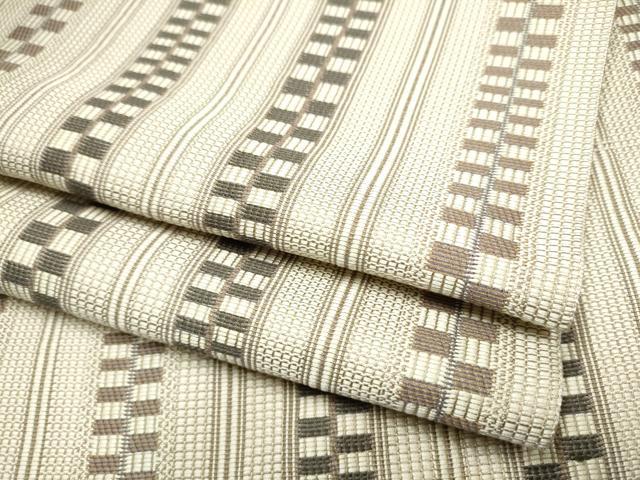 平和屋着物●本場筑前博多織　八寸名古屋帯　間道　正絹　逸品　CABD0437hy