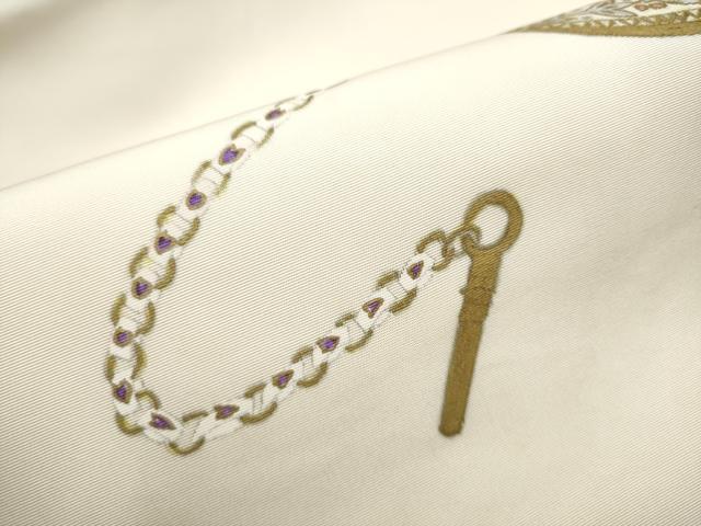 平和屋着物●塩瀬　九寸名古屋帯　作家物　懐中時計　金彩　正絹　逸品　CABD0477hy 平和屋着物○塩瀬 九寸名古屋帯 作家物 懐中時計 金彩 正絹 逸品