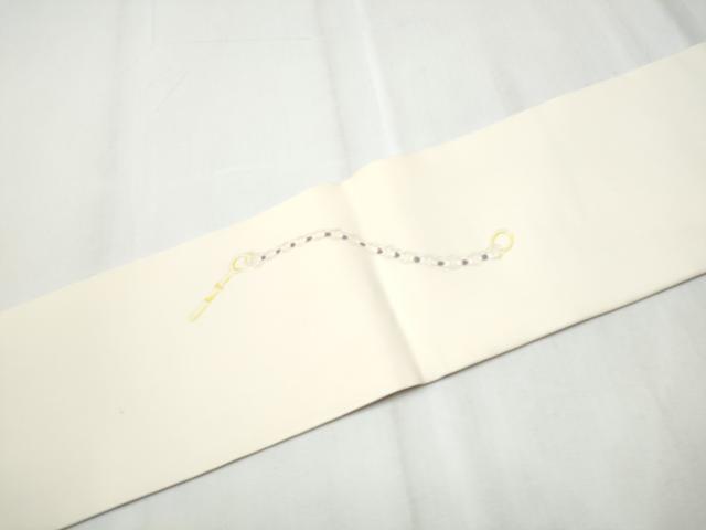 平和屋着物●塩瀬　九寸名古屋帯　作家物　懐中時計　金彩　正絹　逸品　CABD0477hy 平和屋着物○塩瀬 九寸名古屋帯 作家物 懐中時計 金彩 正絹 逸品