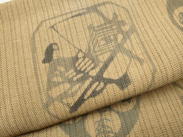 平和屋着物○つけ帯 型染め 人物文 正絹 逸品 CABD0490hy 【公式通販】