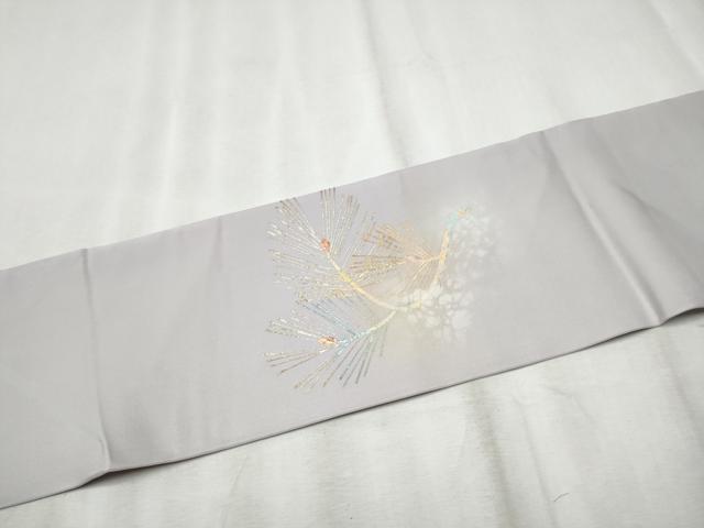 平和屋着物●金彩友禅　卓越技能者・名工・和田光正　全通柄　九寸名古屋帯　枝松葉文　金彩　正絹　逸品　CABD0593hy_5